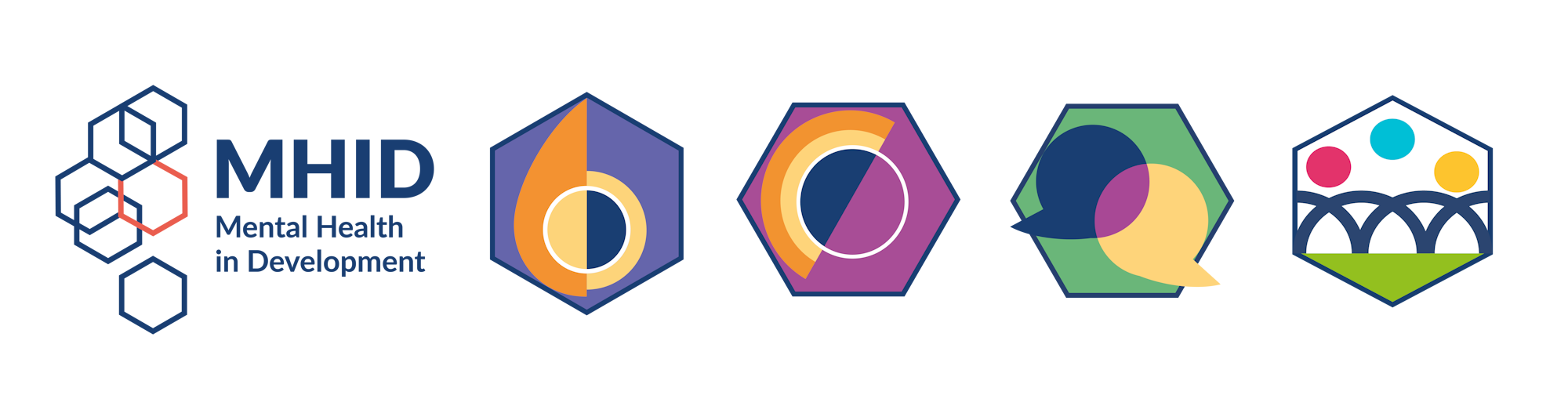 <p>Logos matter.  For MHID, we developed an adaptable and recognisable design scheme which can be adapted for multiple projects, making each distinctive within the MHID family.</p>
